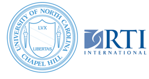 Logos for the University of North Carolina and RTI International