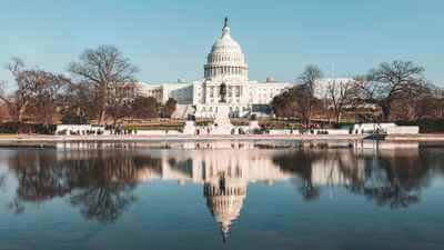 U.S. Capitol with reflection in water