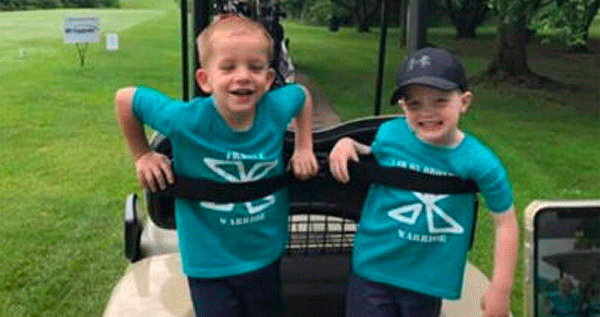 Marner children out on the golf course during fundraiser for Fragile X